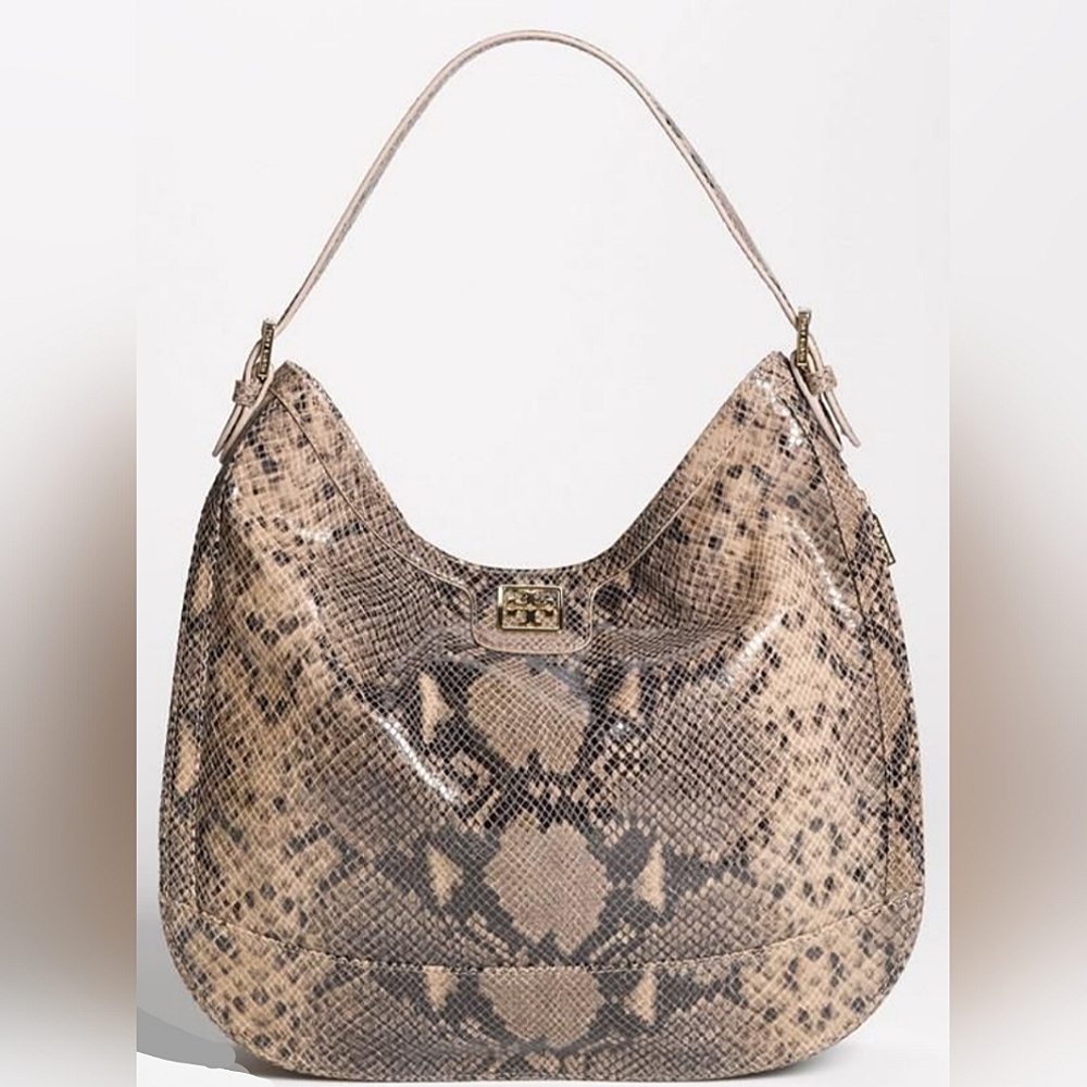 TORY BURCH Catalina Python Hobo Bag